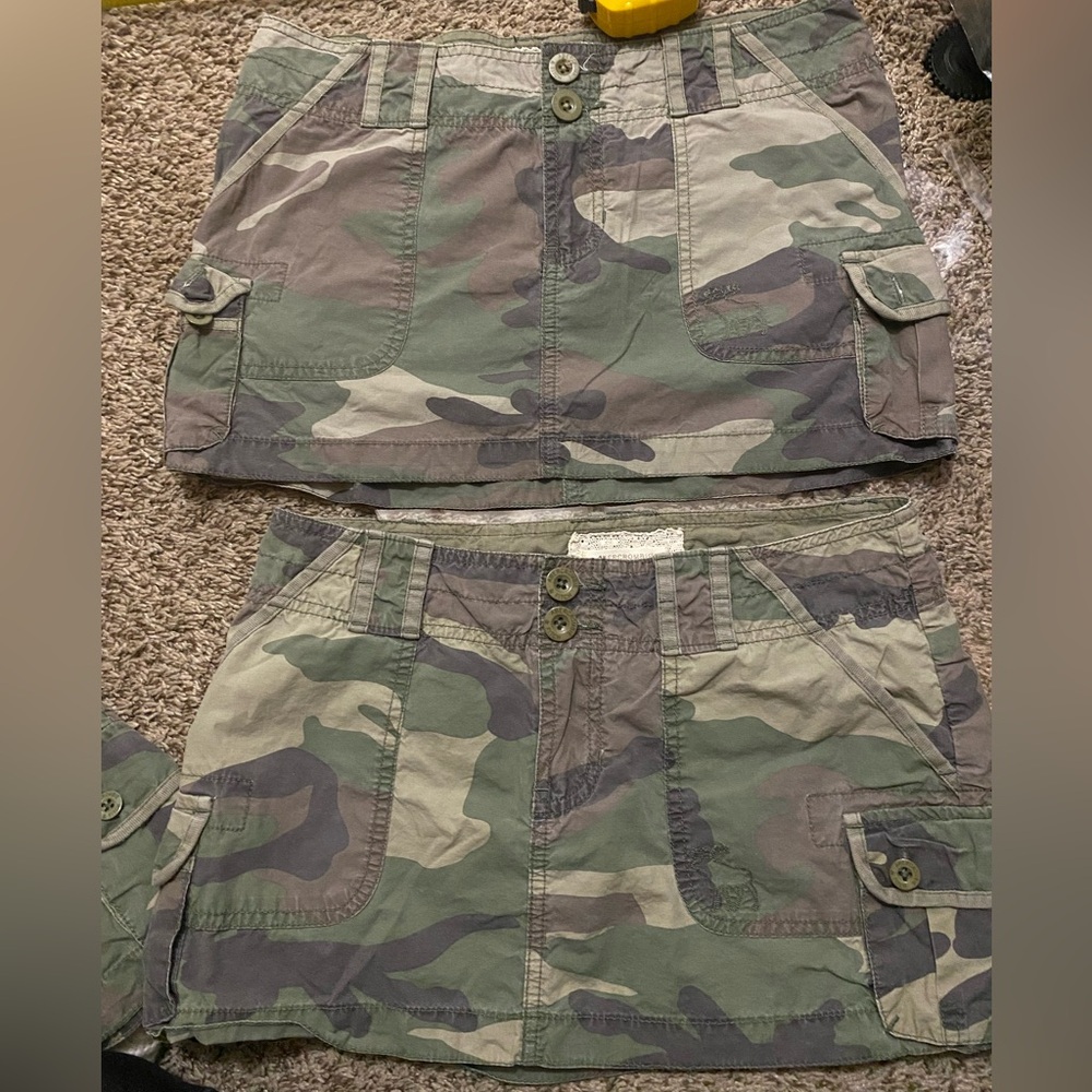 Y2k vintage Abercrombie camo low rise mini skirt - Picture 15 of 16
